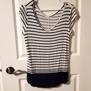 Matrices, blouse, blue and white, M